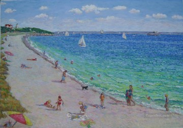 día de playa en nobska Pinturas al óleo